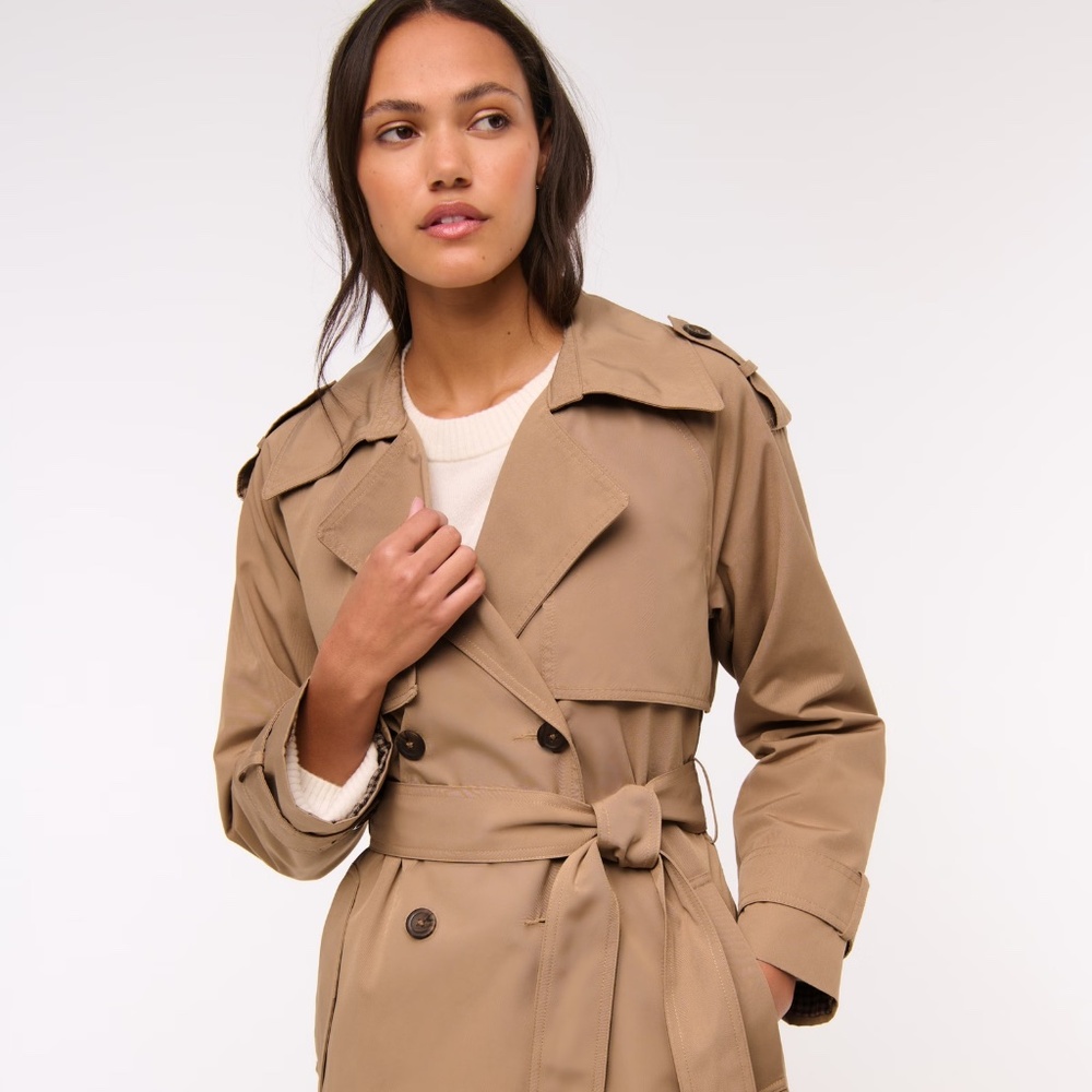 Abercrombie & Fitch Classic Trench Coat (Like New) Camel Color